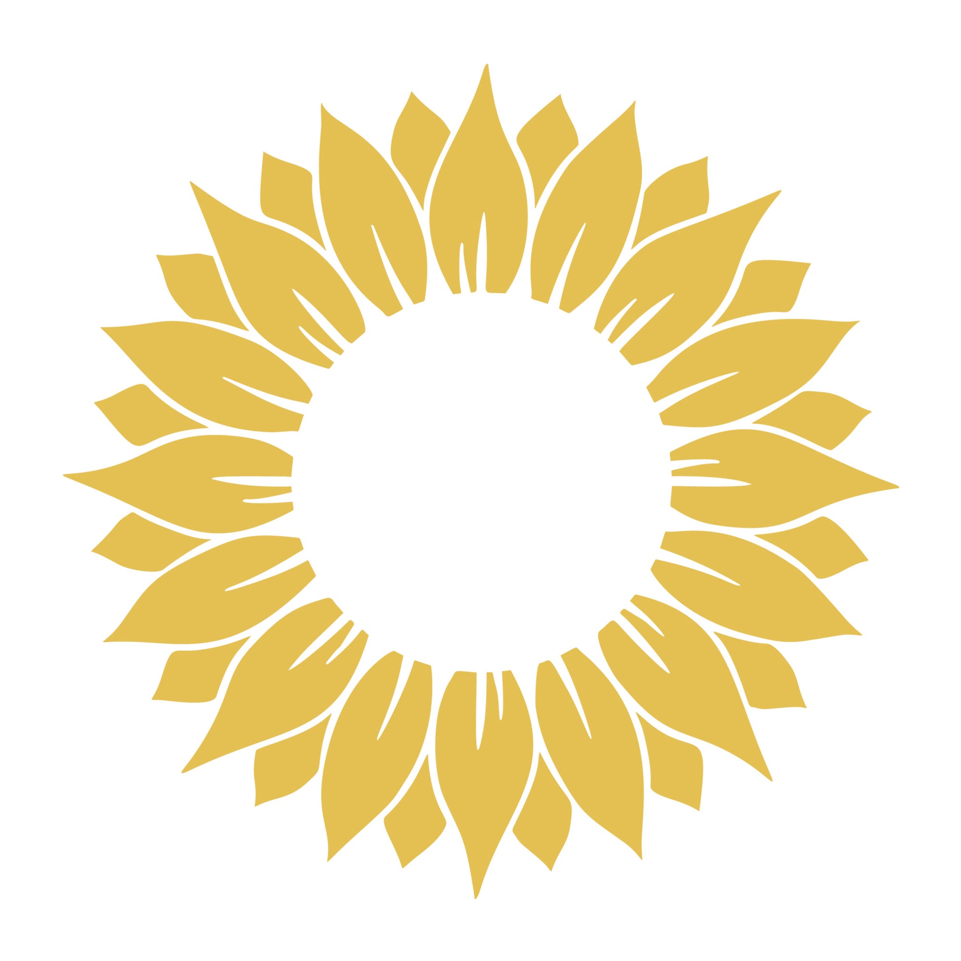 Sunflower SVG design for Cricut, Silhouette, laser cutting, vinyl, sublimation, floral crafts, and DIY projects.