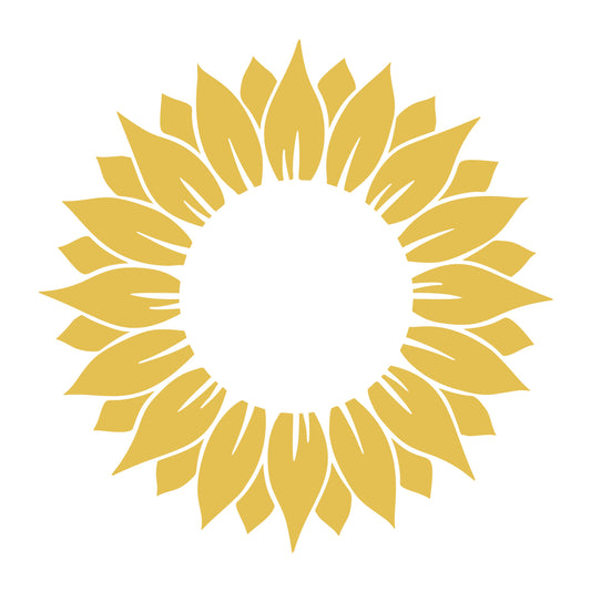 Sunflower SVG design for Cricut, Silhouette, laser cutting, vinyl, sublimation, floral crafts, and DIY projects.