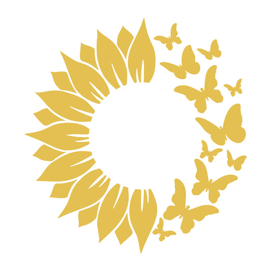 Sunflower SVG design for Cricut, Silhouette, laser cutting, vinyl, sublimation, floral crafts, and DIY projects.