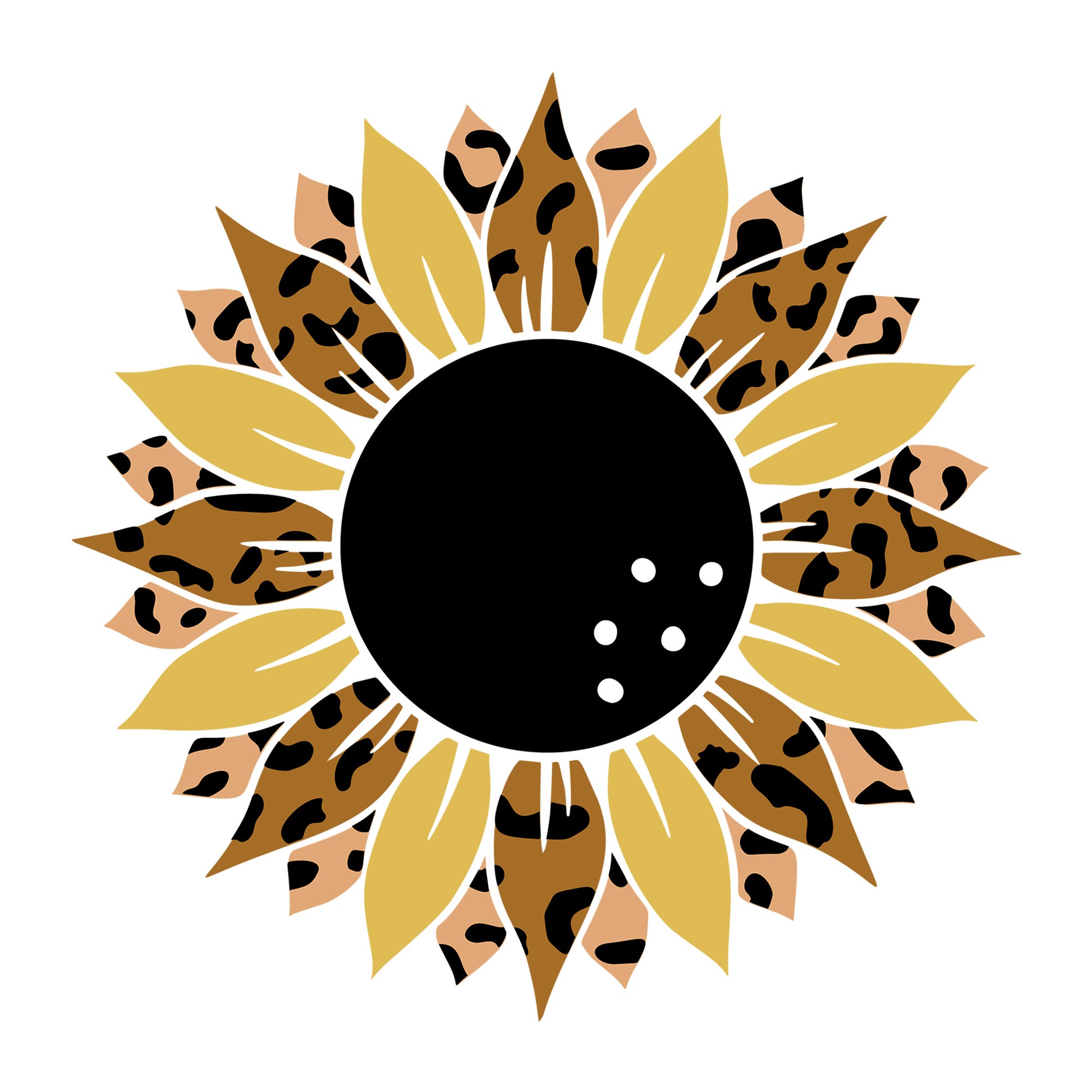 Sunflower SVG design for Cricut, Silhouette, laser cutting, vinyl, sublimation, floral crafts, and DIY projects.