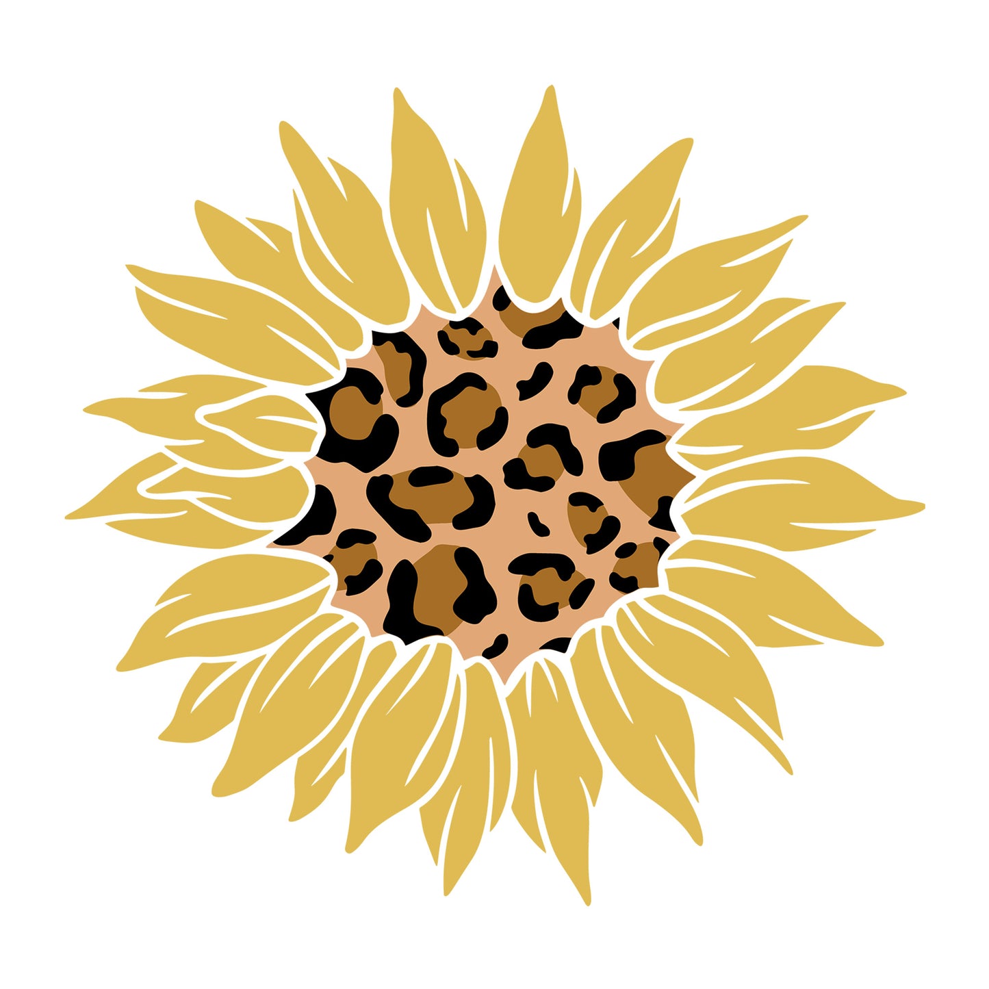 Sunflower SVG design for Cricut, Silhouette, laser cutting, vinyl, sublimation, floral crafts, and DIY projects.