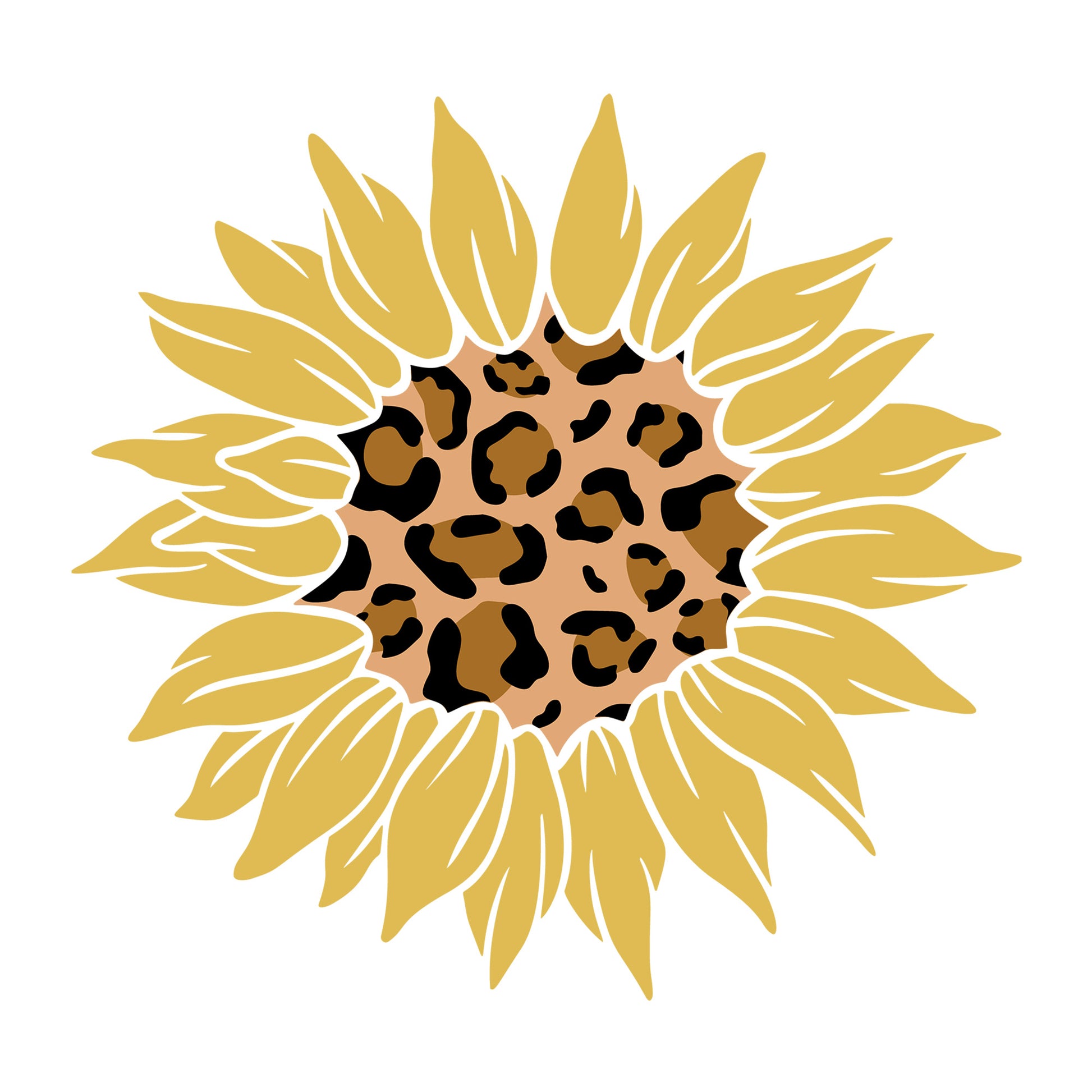 Sunflower SVG design for Cricut, Silhouette, laser cutting, vinyl, sublimation, floral crafts, and DIY projects.