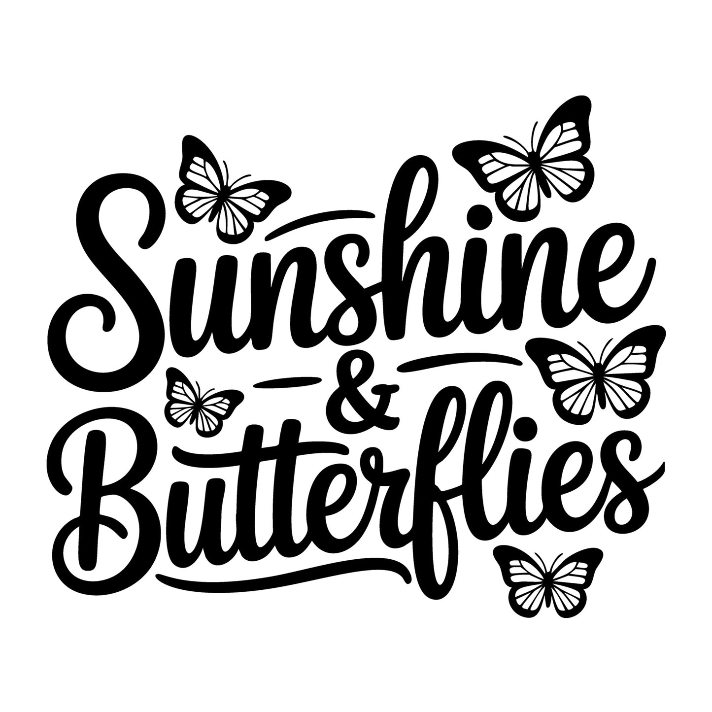 Sunshine and Butterflies SVG