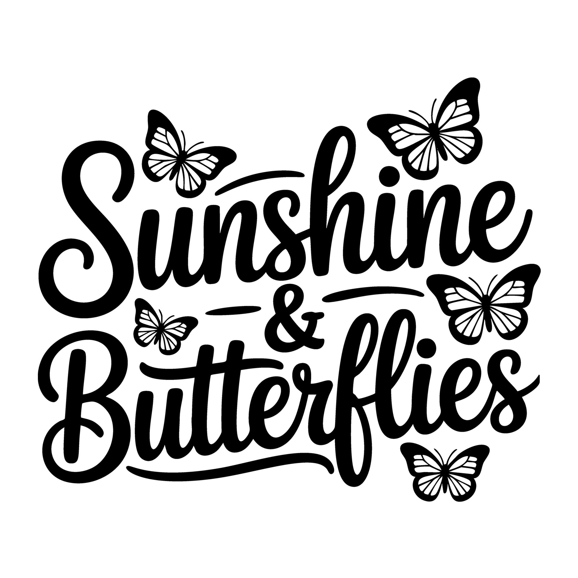 Sunshine and Butterflies SVG