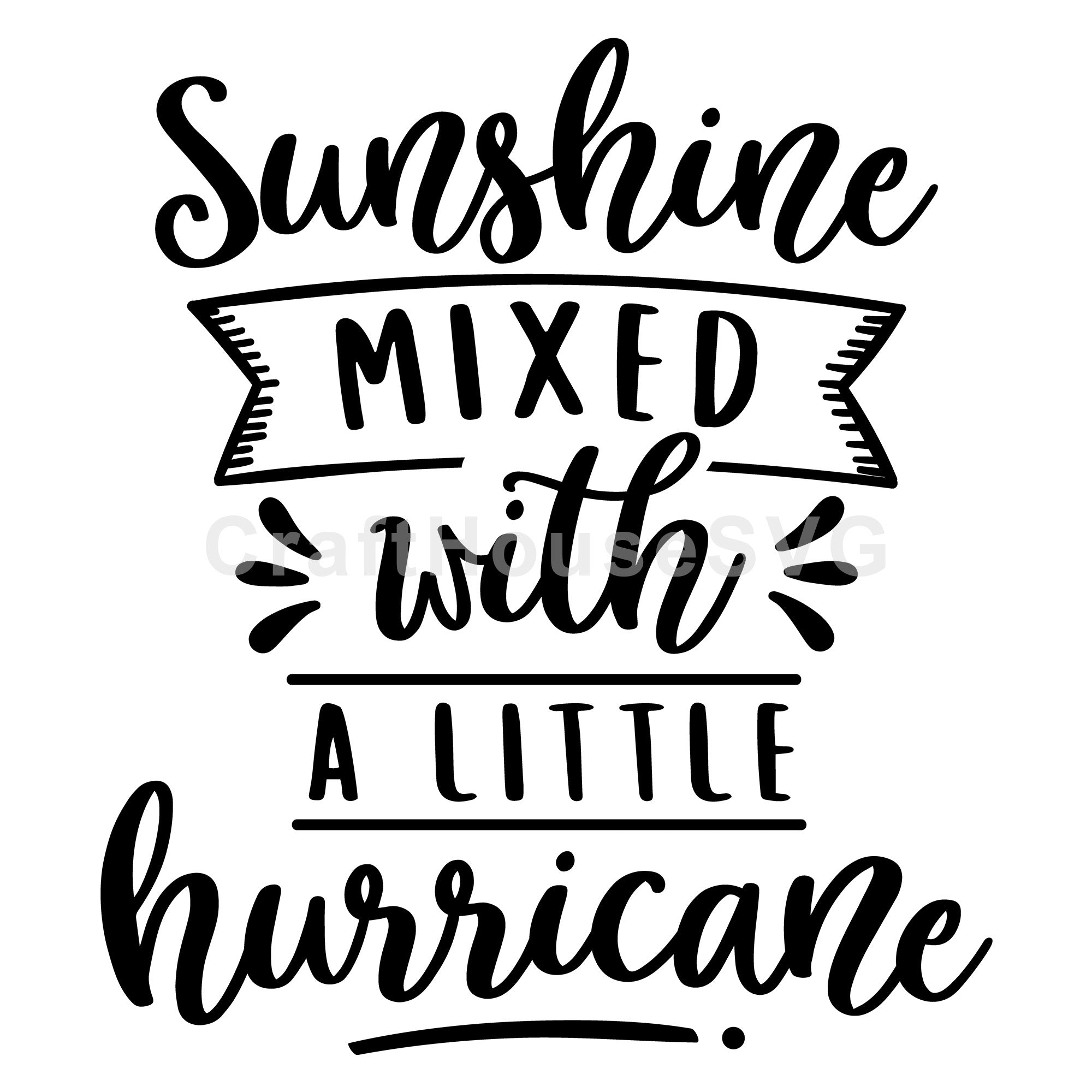 Sunshine mixed with a little hurricane SVG | M48F | A Summer SVG cut file