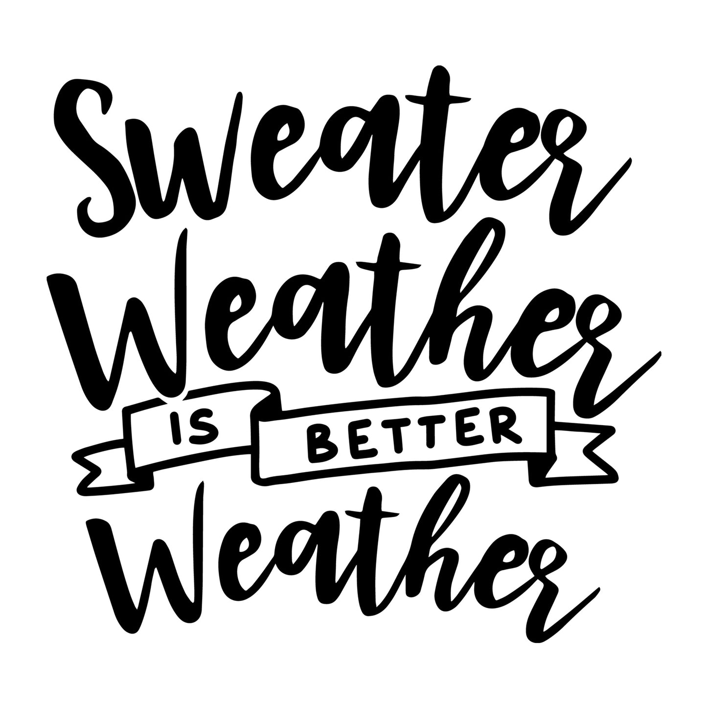 Sweater weather is better weather SVG