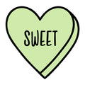 Sweet SVG design for Cricut, Silhouette, laser cutting, vinyl, sublimation, Valentine conversation hearts, and craft projects.