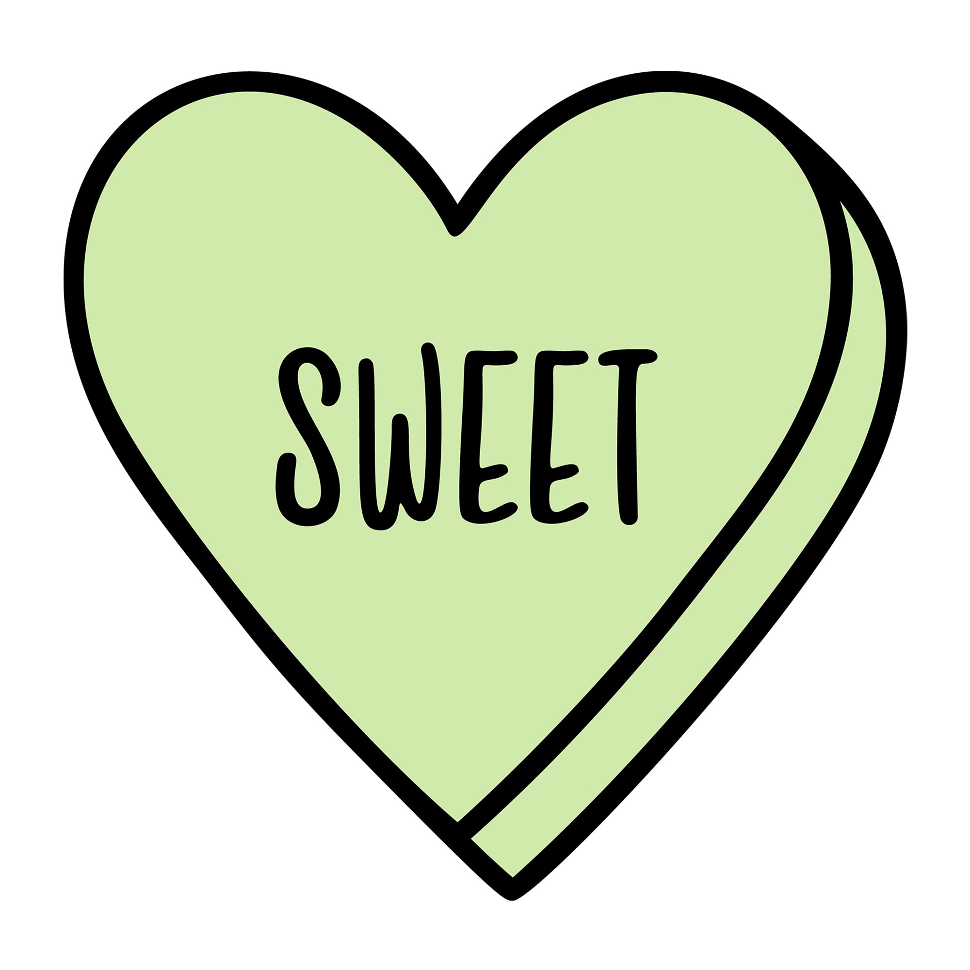 Sweet SVG design for Cricut, Silhouette, laser cutting, vinyl, sublimation, Valentine conversation hearts, and craft projects.