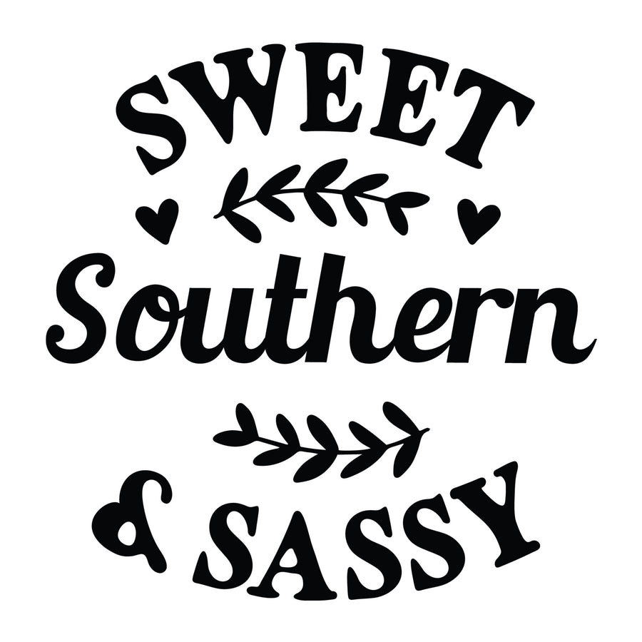 Sweet Southern Sassy SVG design for Cricut, Silhouette, laser cutting, vinyl, sublimation, shirts, decals, mugs, and DIY craft projects.