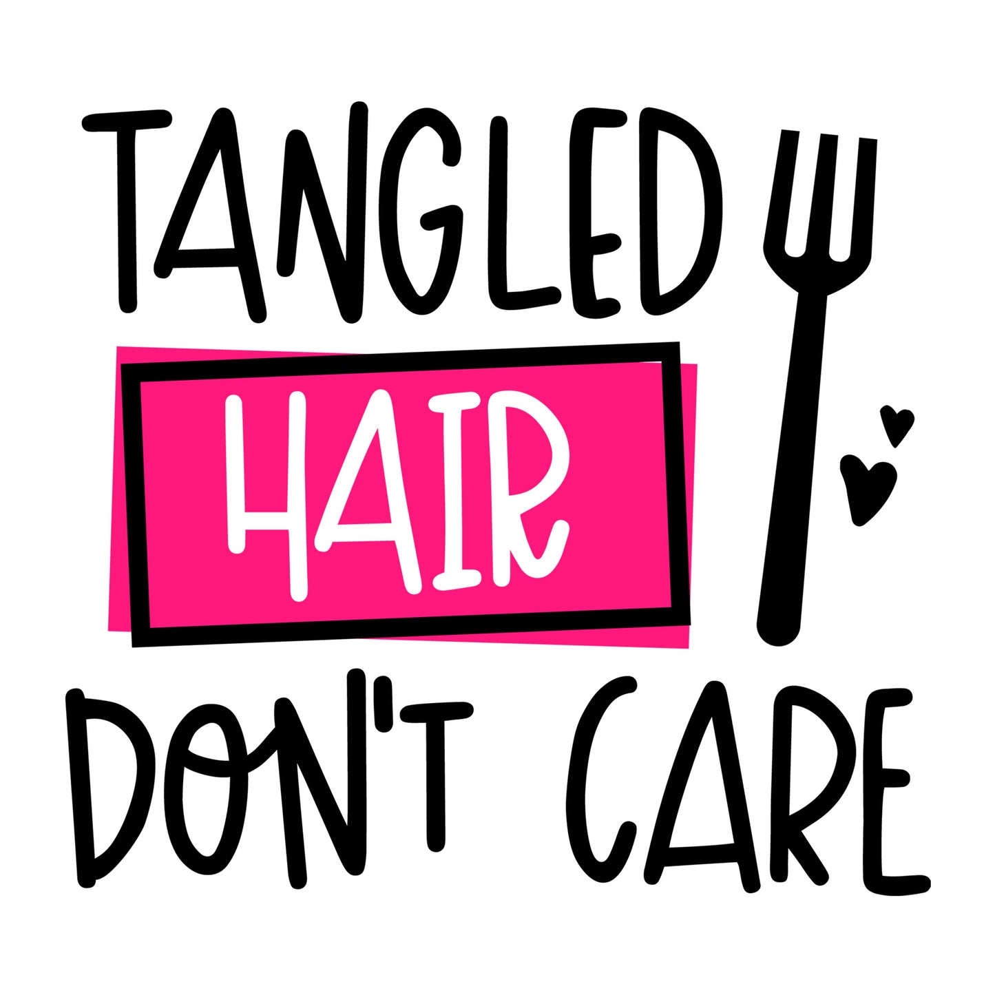 Tangled hair don't care SVG