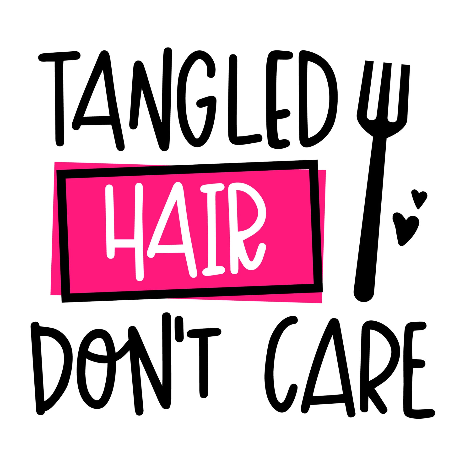 Tangled hair don't care SVG