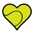Tennis Heart SVG design for Cricut, Silhouette, laser cutting, vinyl, sublimation, and sports craft projects.