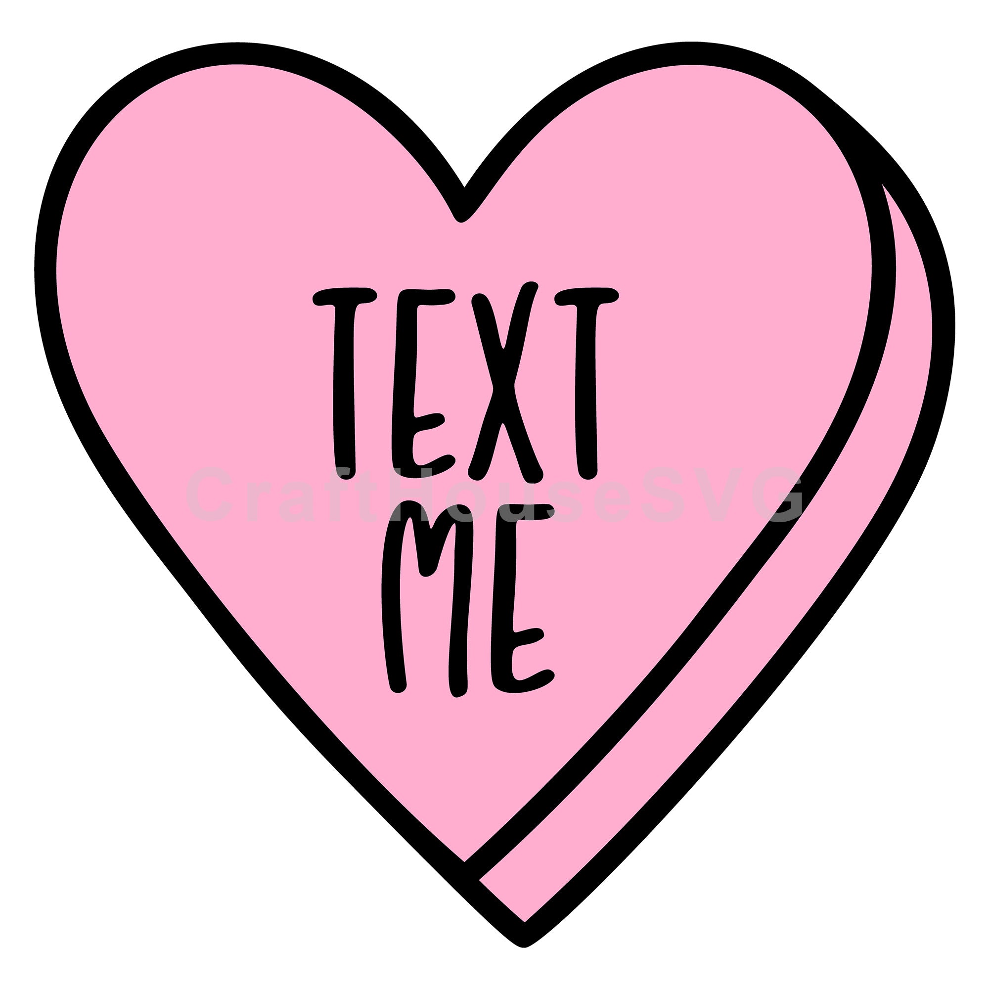 Text Me Conversation Heart SVG