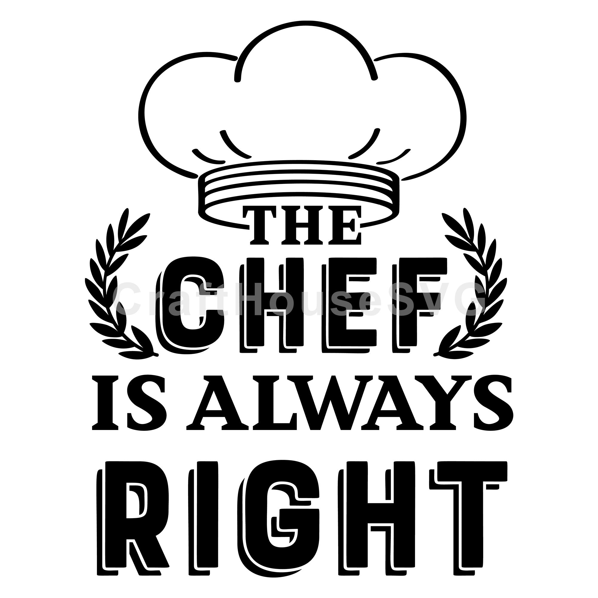 The Chef Is Always Right Kitchen SVG