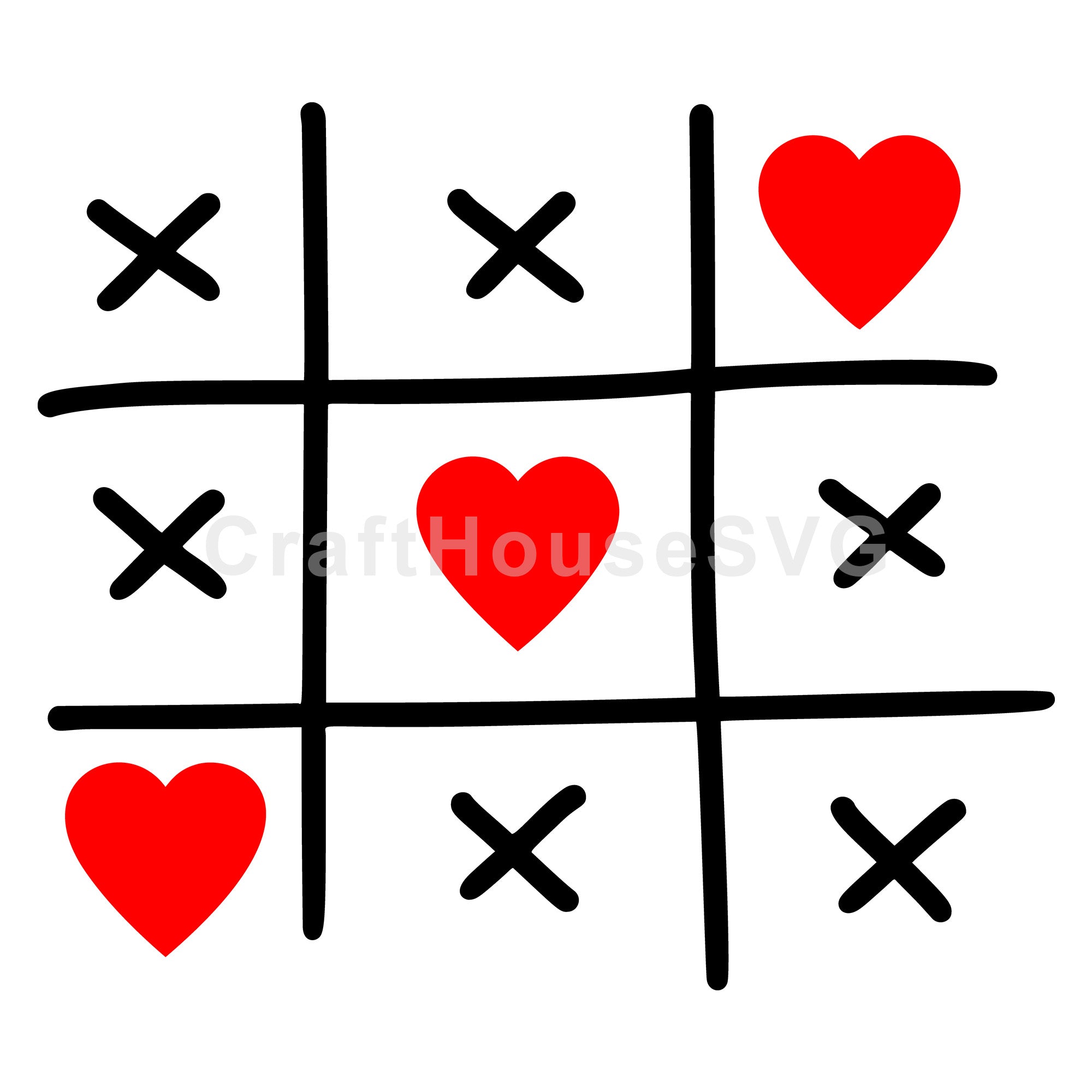 Valentine SVG file | Tic Tac Toe SVG MF91