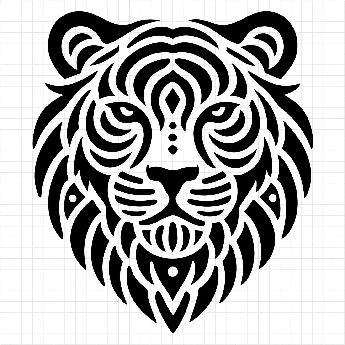 Tiger Head Silhouette SVG