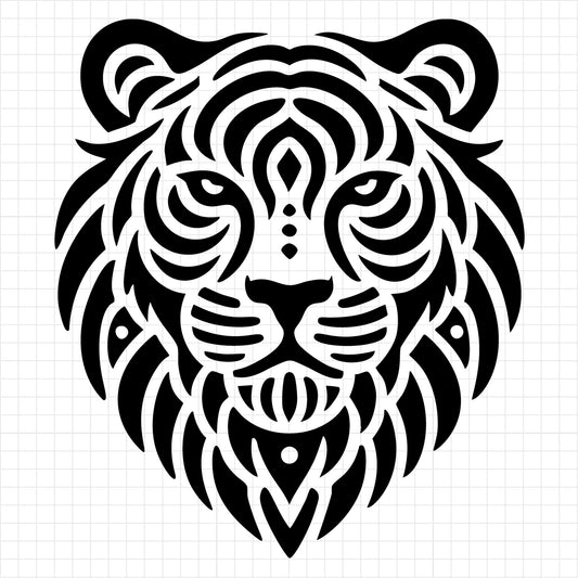 Tiger Head Silhouette SVG