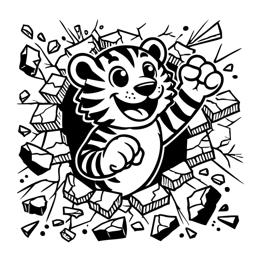 Tiger SVG for Cricut, Silhouette, laser cutting, vinyl, sublimation, animal crafts, decals, shirts, and DIY craft projects.