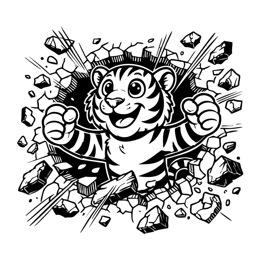 Tiger SVG for Cricut, Silhouette, laser cutting, vinyl, sublimation, animal crafts, decals, shirts, and DIY craft projects.