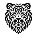 Tiger Head Silhouette SVG design for Cricut, Silhouette, laser cutting, vinyl, sublimation, and craft projects.
