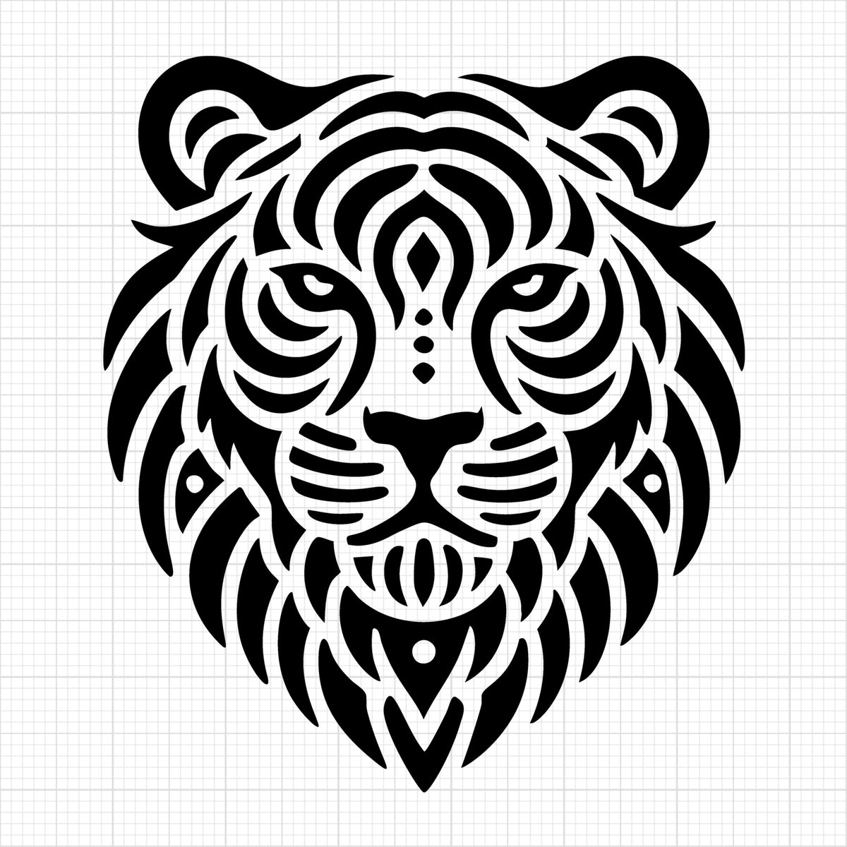 Tiger Head Silhouette