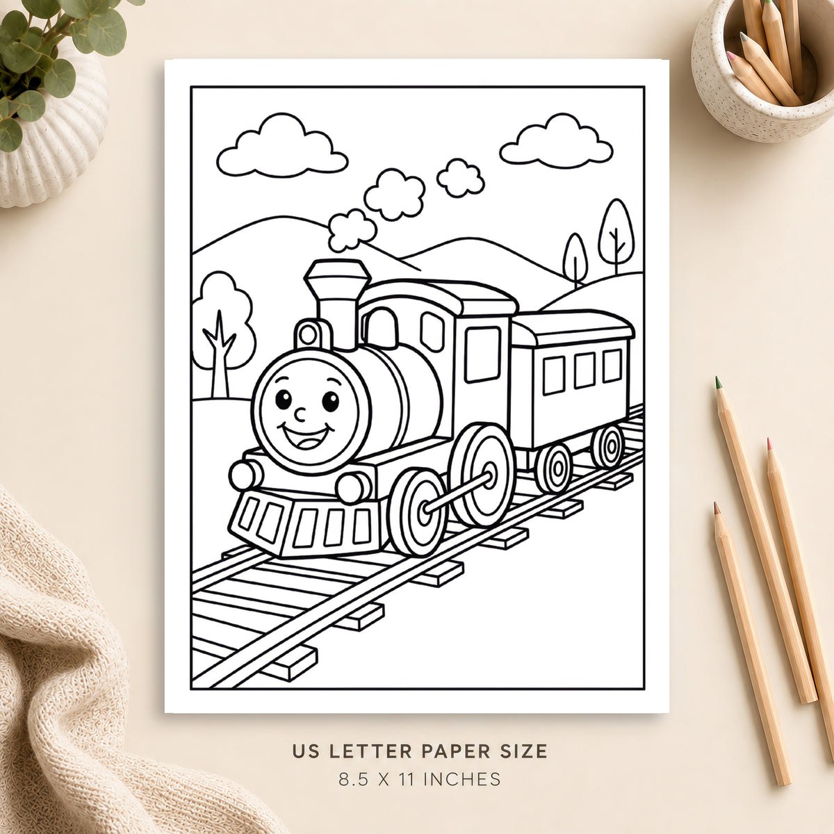 Train Coloring Page 2