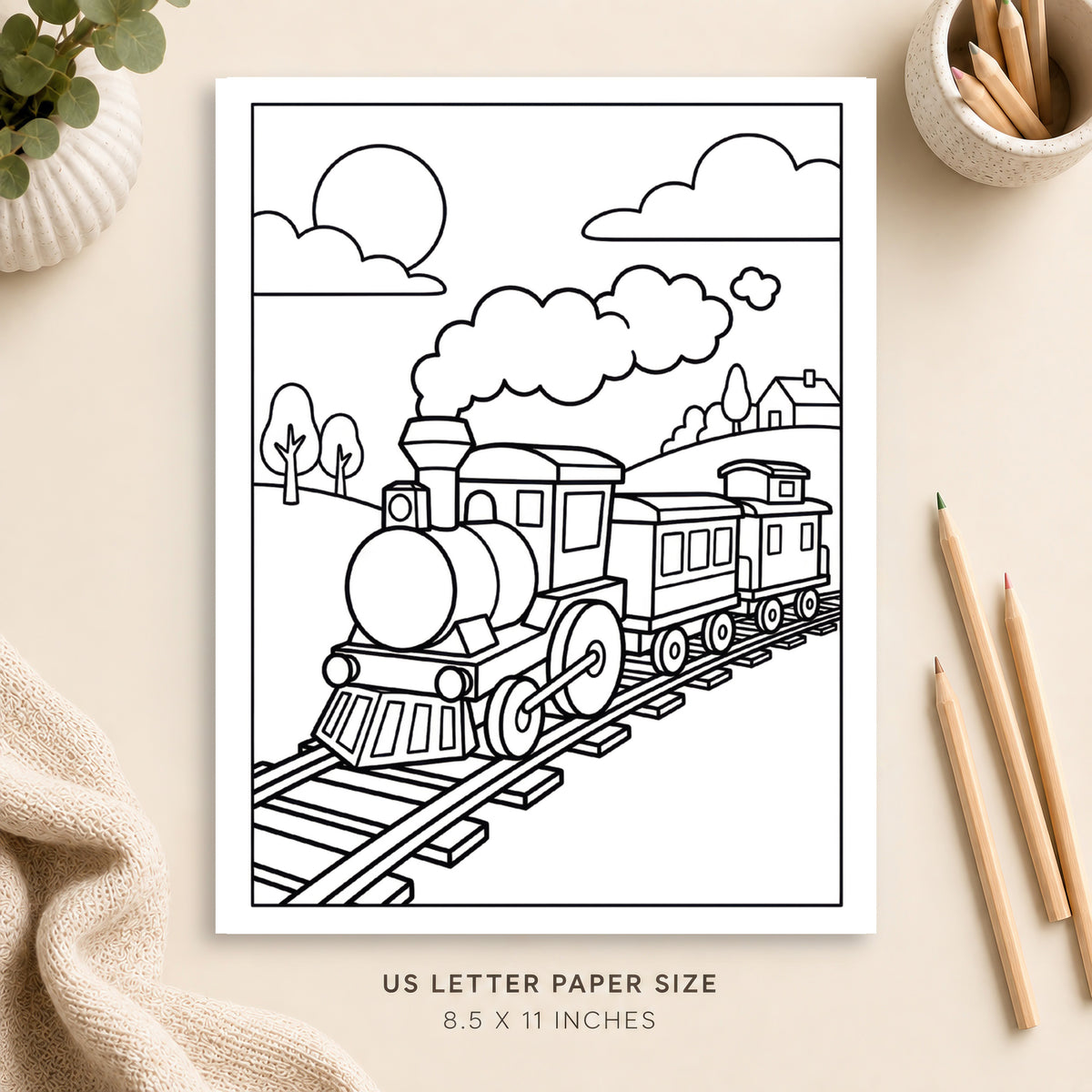 Train Coloring Page 3