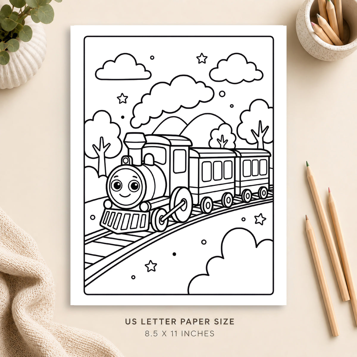 Train Coloring Page 4