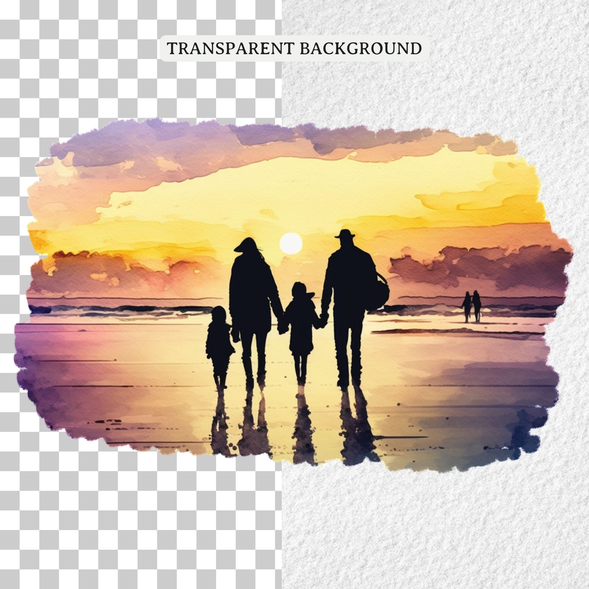 Watercolor Sunset Sky Sublimation Bundle Clipart Designs PNG - Craft House SVG