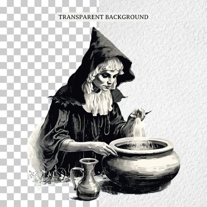 Vintage Halloween Sublimation Bundle Illustration Clipart Designs PNG