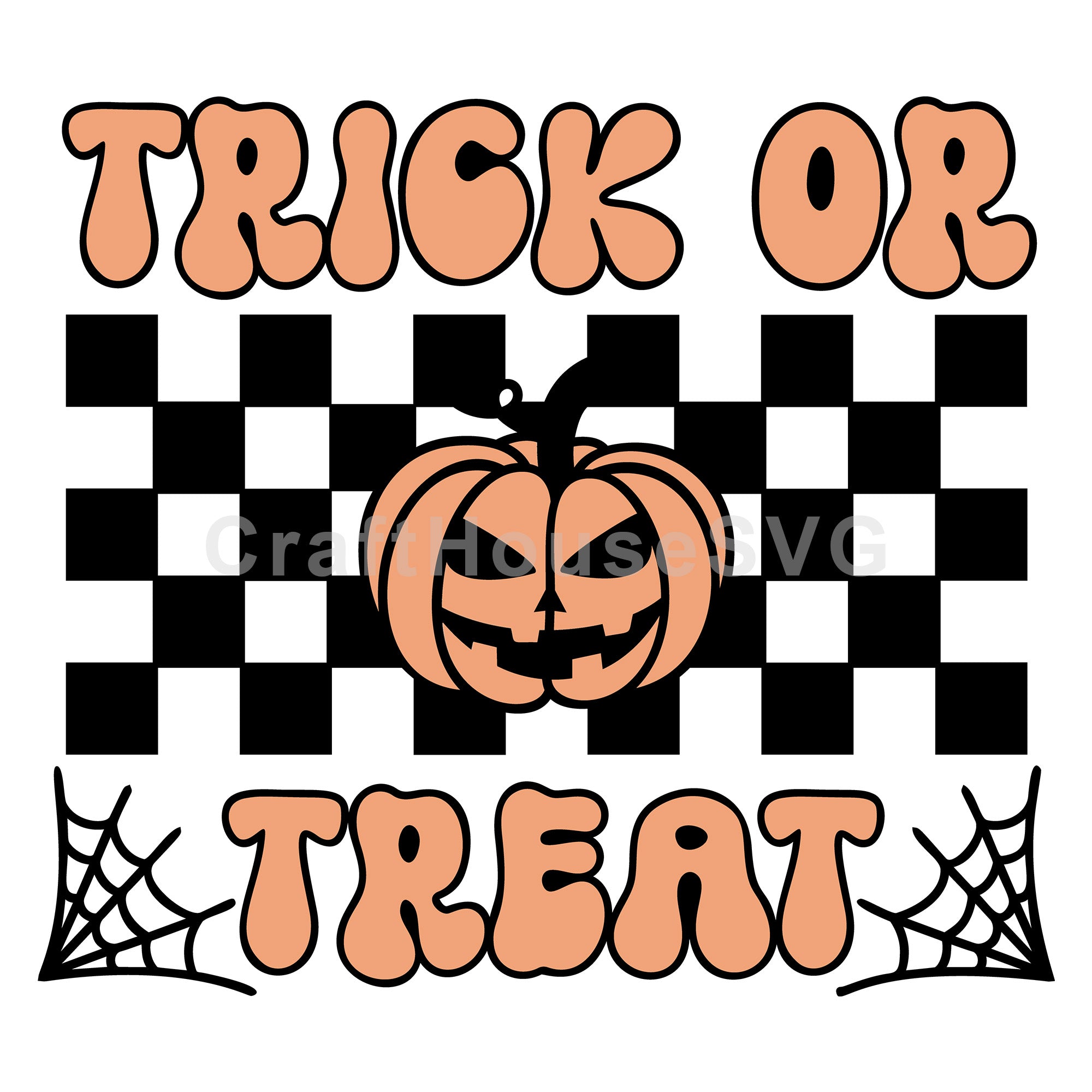 Trick Or Treat SVG Cute Retro Halloween