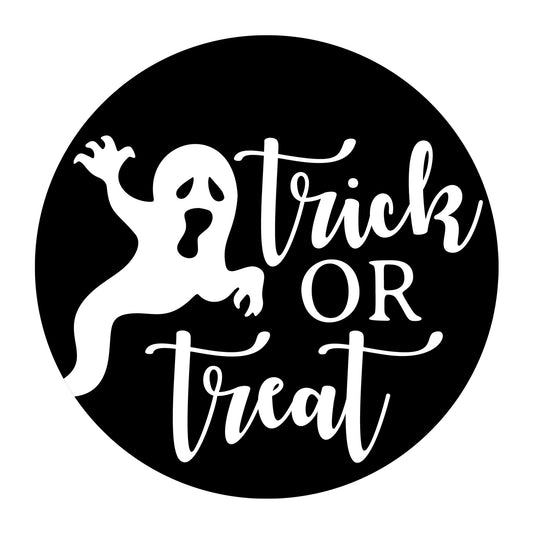 Trick Or Treat SVG design for Cricut, Silhouette, laser cutting, Halloween home decor.