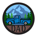Truck 3D Dad SVG design for Cricut, Silhouette, laser cutting, vinyl, sublimation, vehicles, and dad craft projects.