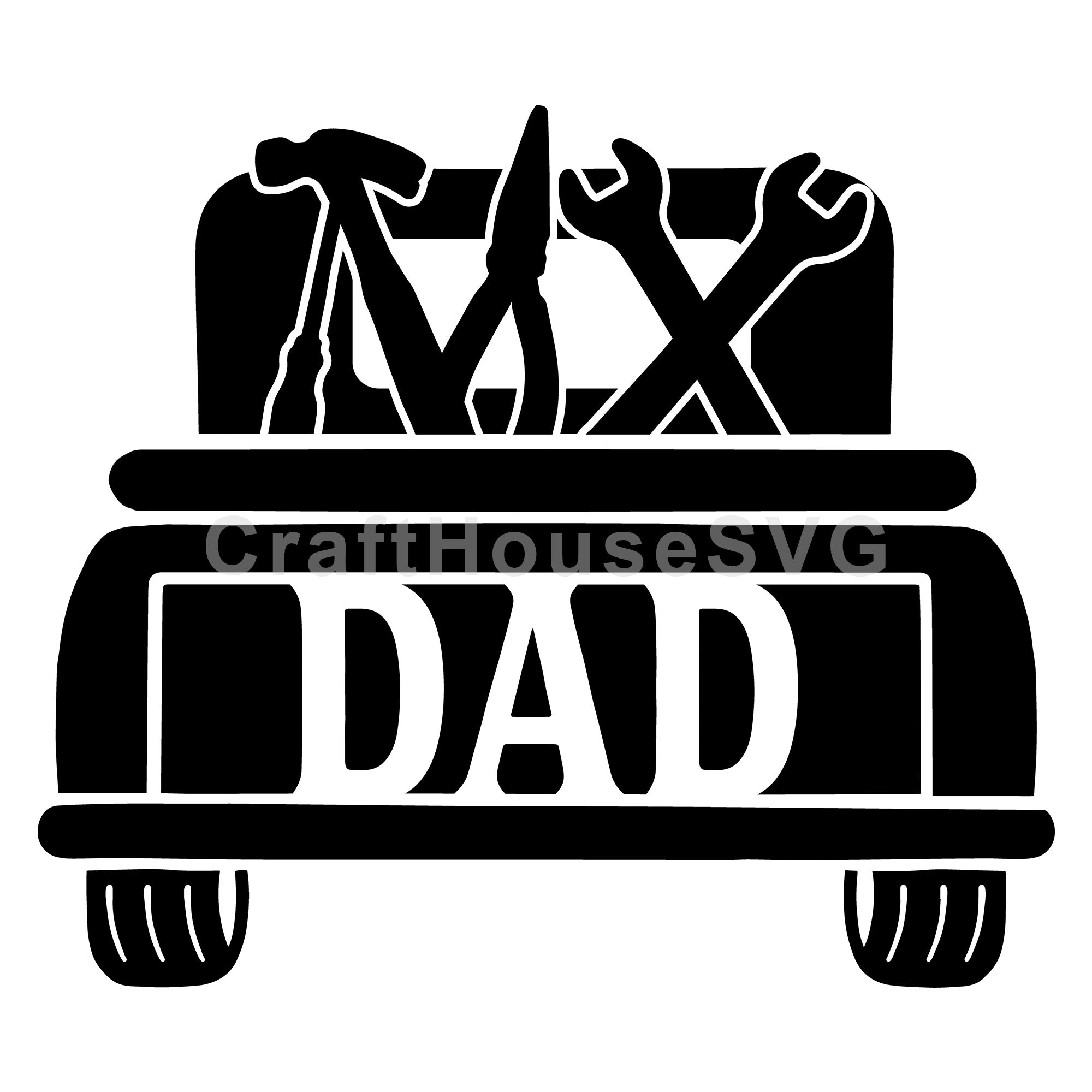 Truck and Tools dad SVG