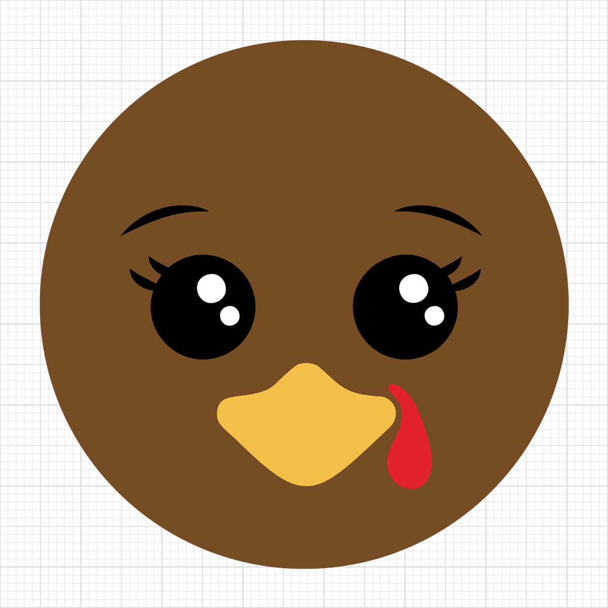 Turkey Face Round