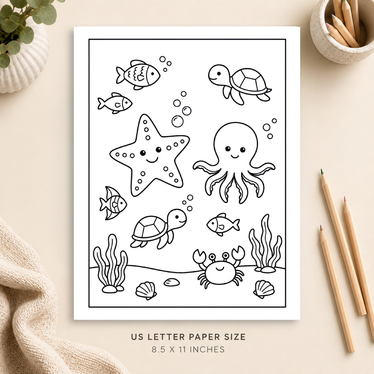 Under the Sea Coloring Page 2