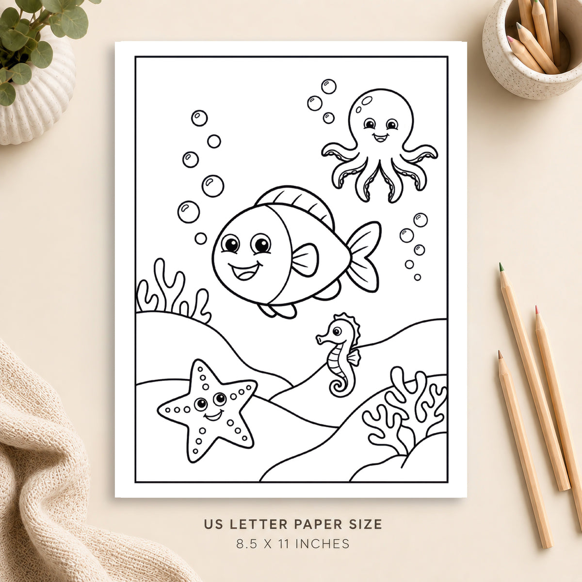 Under the Sea Coloring Page 4