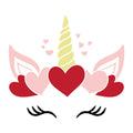 Unicorn SVG design for Cricut, Silhouette, laser cutting, vinyl, sublimation, Valentine kids crafts, and shirts.