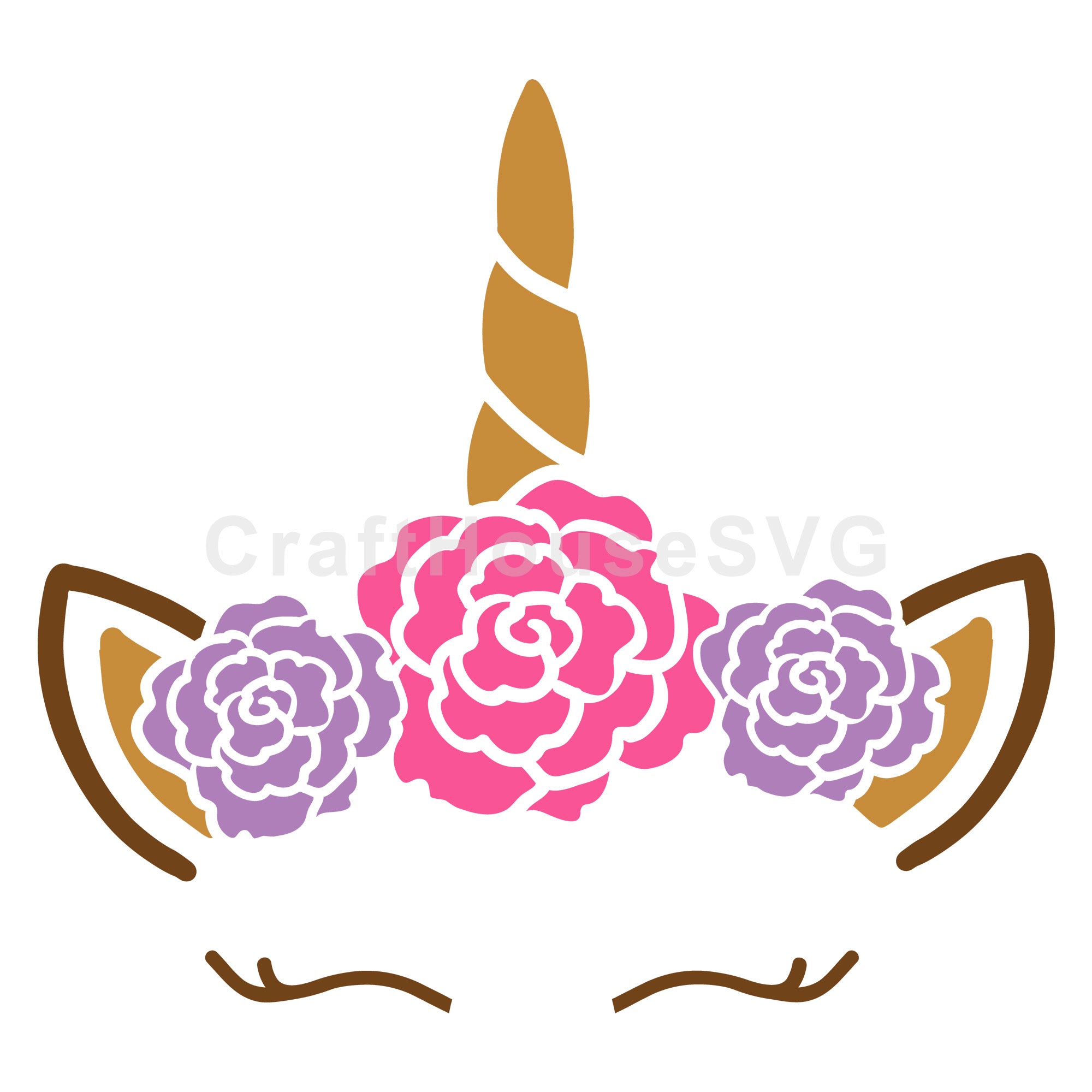 Unicorn rose SVG | M43F44