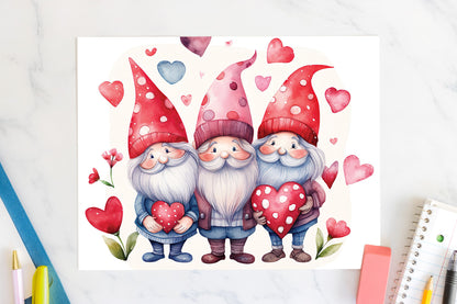 FREE Gnomes 20oz Tumbler Wrap Sublimation Design Valentine's Day PNG