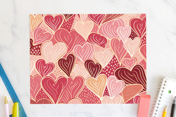 FREE Valentine's Day 20oz Tumbler Wrap Sublimation Design Heart Pattern PNG