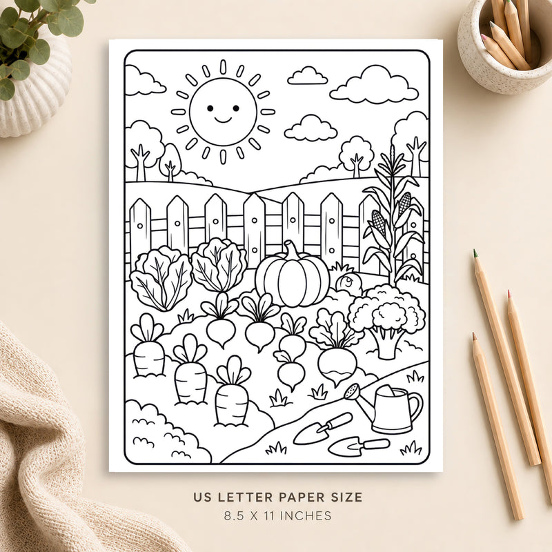 Vegetable Garden Coloring Page 5