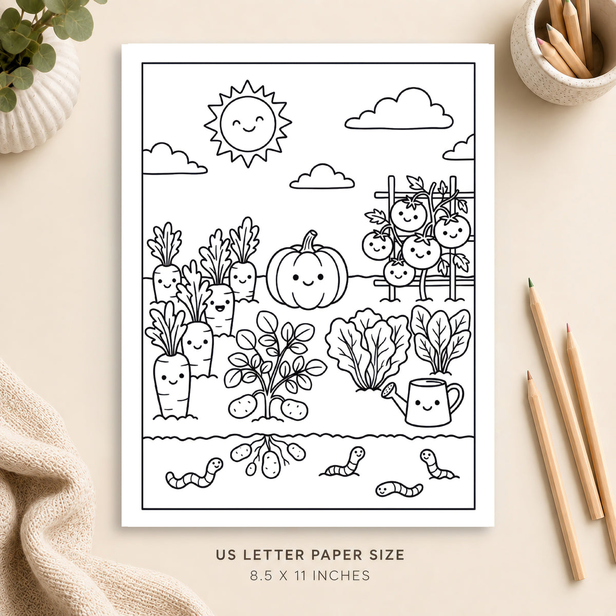 Vegetable Garden Coloring Page 7