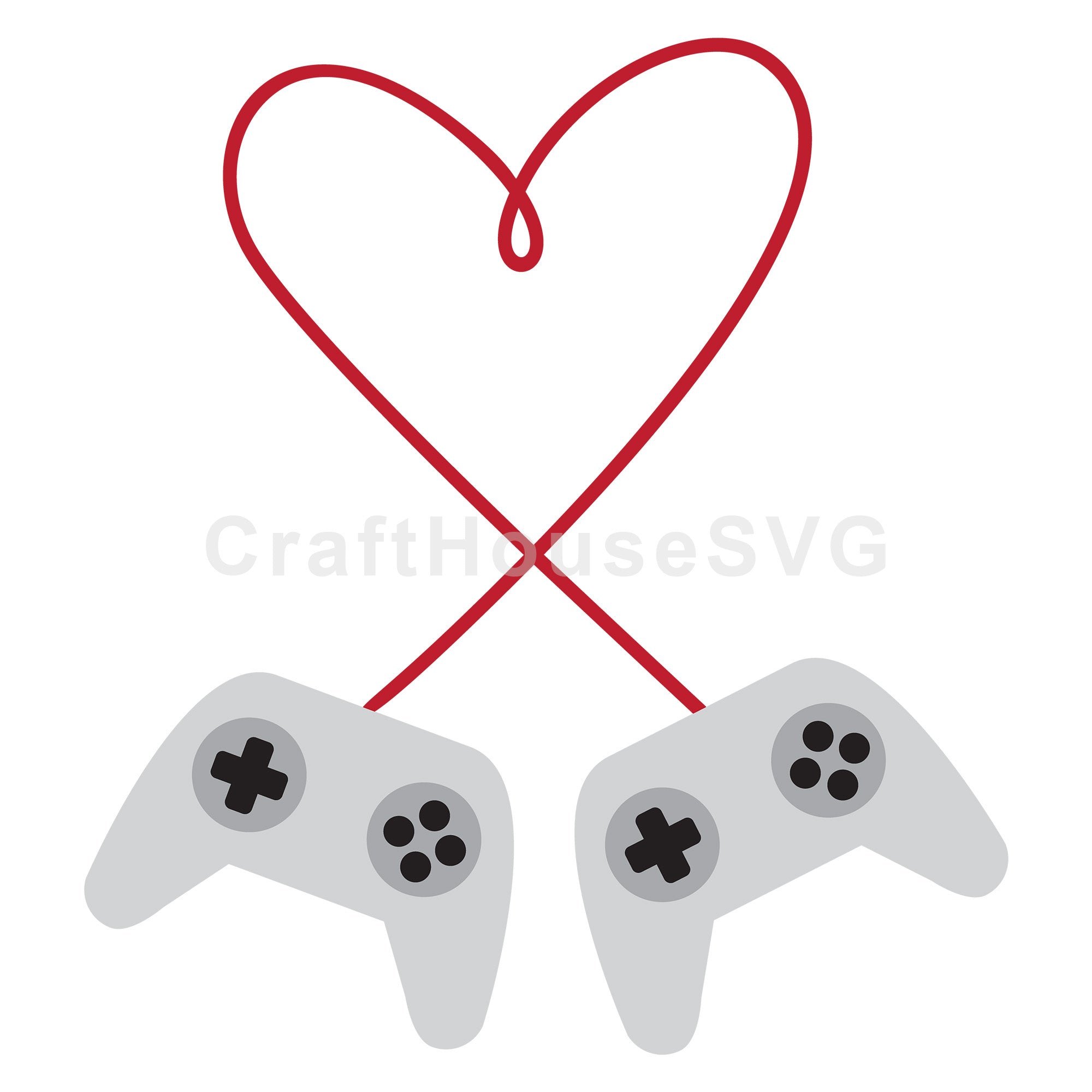 Video Game Controller Heart SVG Kids Valentine