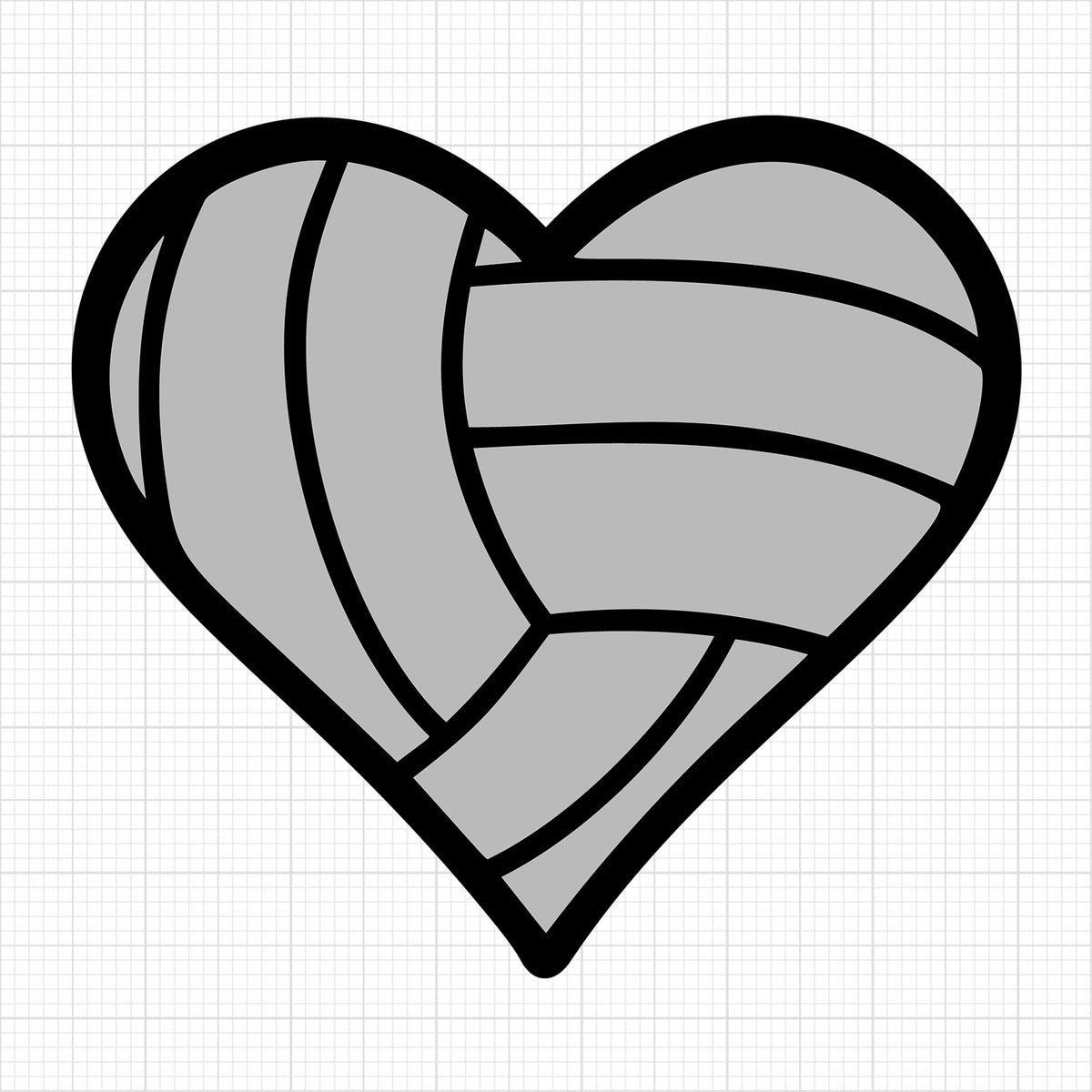 Volleyball Heart Layers