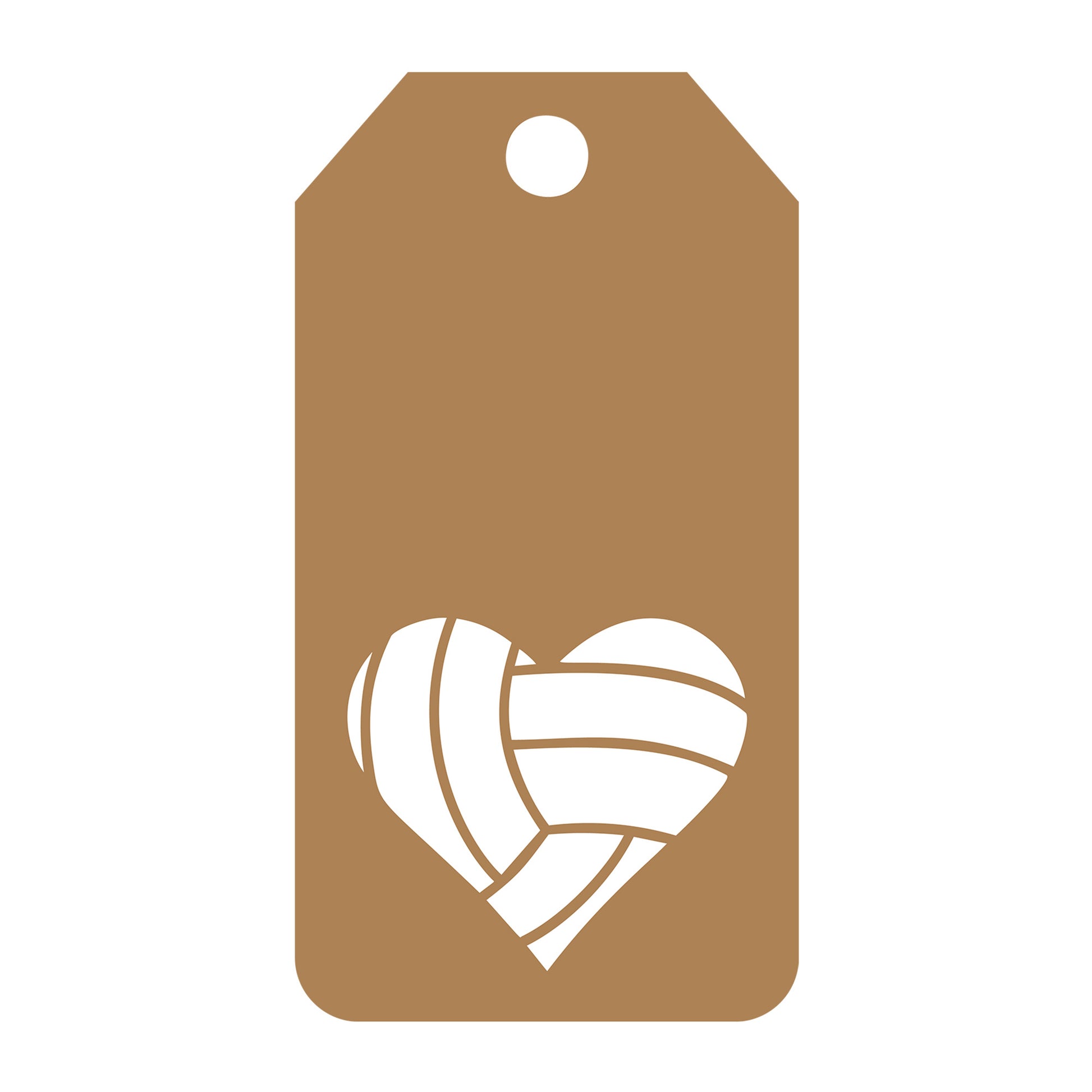Volleyball Gift Tag SVG design for Cricut, Silhouette, laser cutting, vinyl, sublimation, gift tags, and craft projects.
