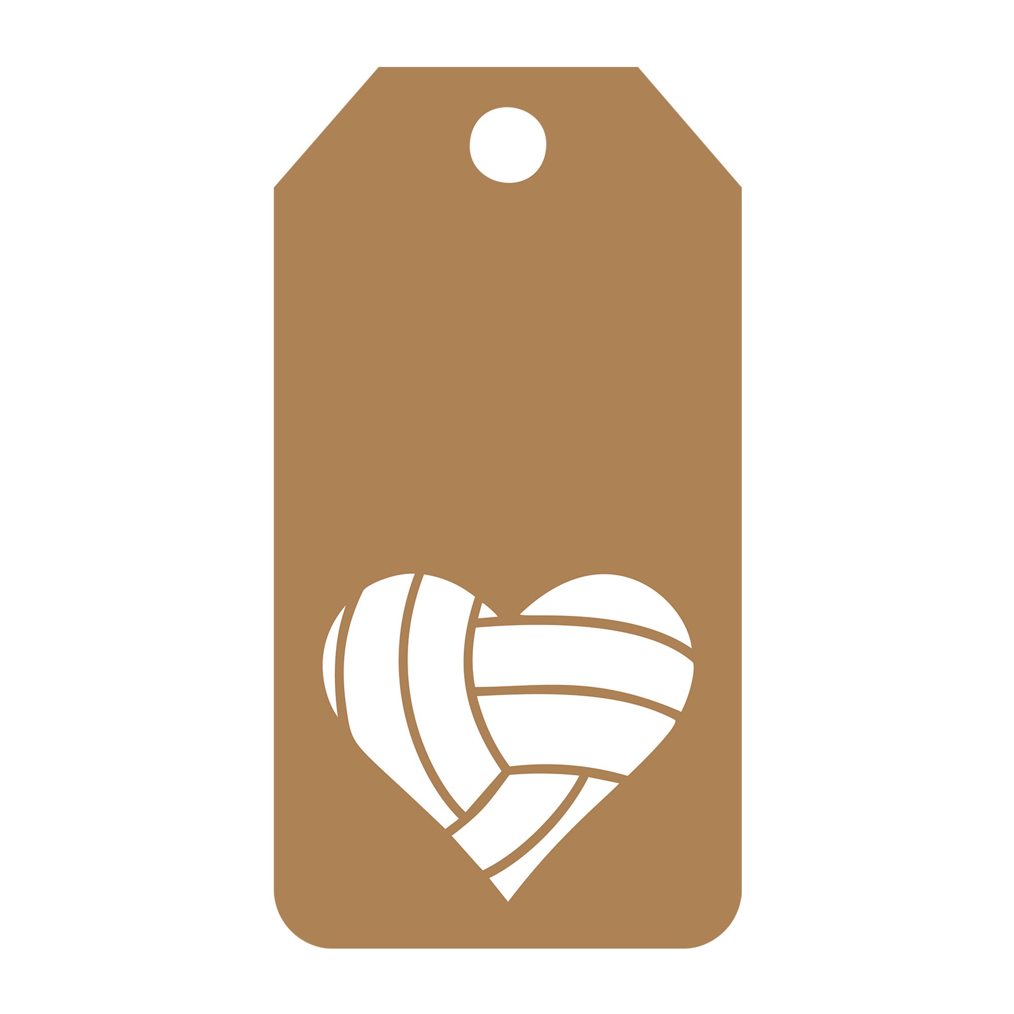 Volleyball Gift Tag SVG design for Cricut, Silhouette, laser cutting, vinyl, sublimation, gift tags, and craft projects.