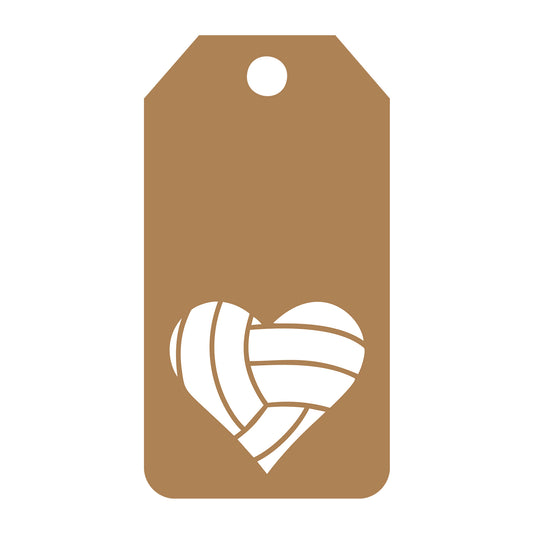 Volleyball Gift Tag SVG design for Cricut, Silhouette, laser cutting, vinyl, sublimation, gift tags, and craft projects.
