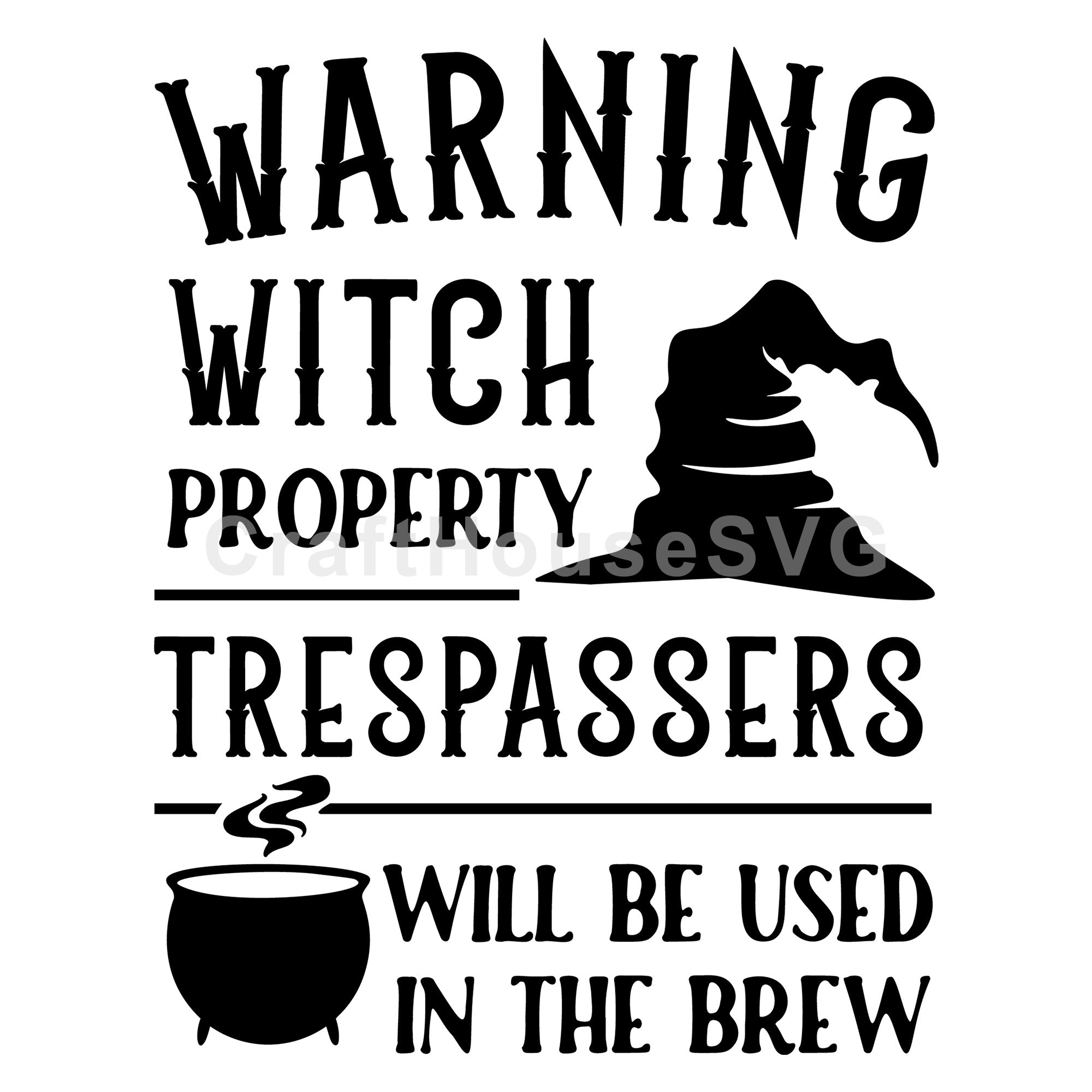 Warning Witch Property SVG