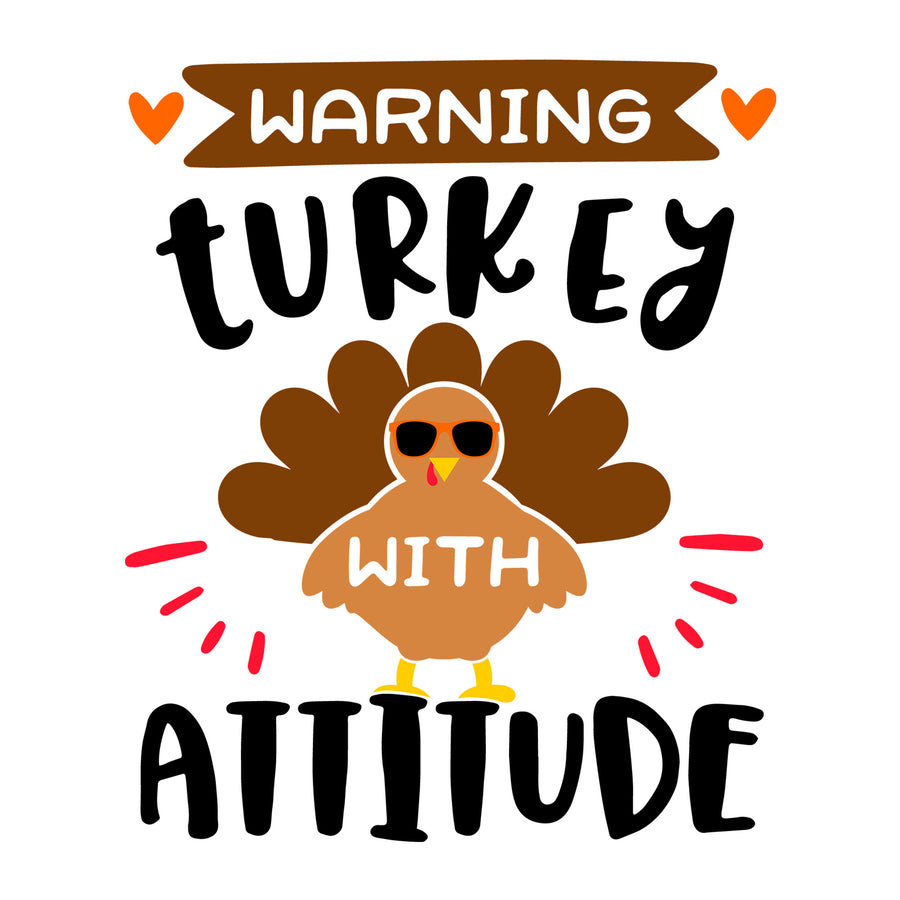 Warning turkey with attitude SVG